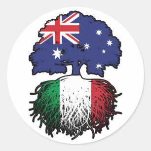 Sticker Rond Italie Australie Australie Australie drapeau des r