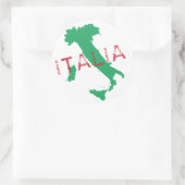 Sticker Rond Italie carte art avec Italia (Sac)