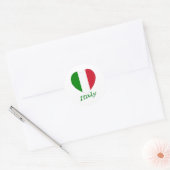 Sticker Rond Italie - Coeur du drapeau (Enveloppe)