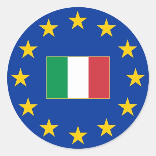 Sticker rond Italie de l'Union européenne (Devant)