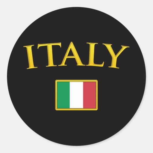 Sticker Rond Italie d'or (Devant)