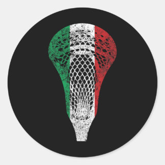 Sticker Rond Italie Drapeau Italien Lacrosse