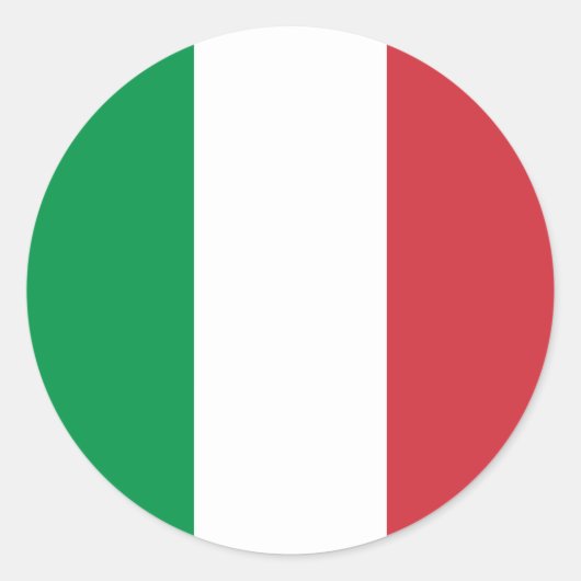 Sticker Rond Italie - Drapeau national italien (Devant)