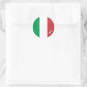Sticker Rond Italie & drapeau patriotes italiens, vacances / sp (Sac)