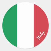 Sticker Rond Italie & drapeau patriotes italiens, vacances / sp (Devant)