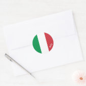 Sticker Rond Italie & drapeau patriotes italiens, vacances / sp (Enveloppe)