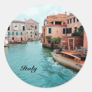 Sticker Rond Italie Magnet Carte de visite de Venise