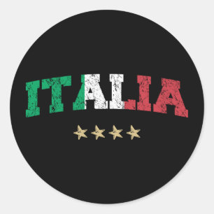Sticker Rond Italie maillot de football Fan drapeau italien