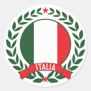 Sticker Rond Italie Wreath
