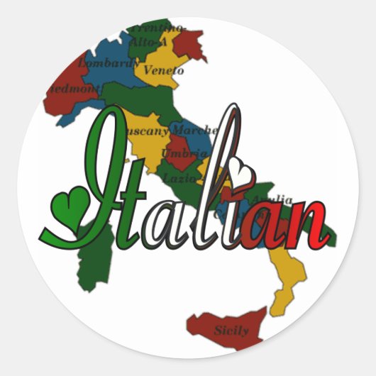 Sticker Rond italien (Devant)