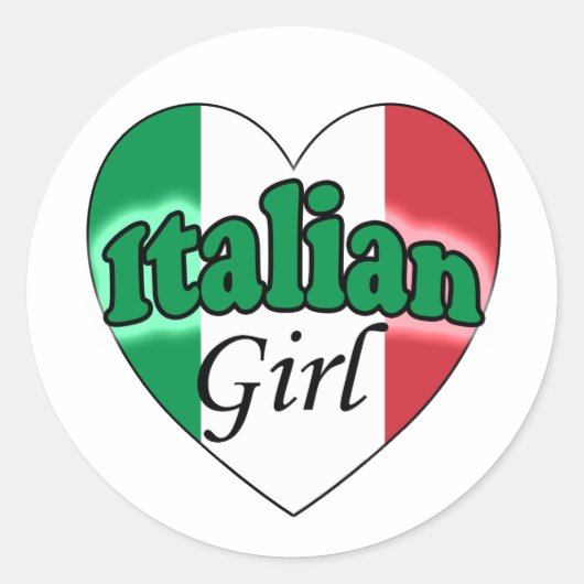 Sticker Rond Italienne (Devant)