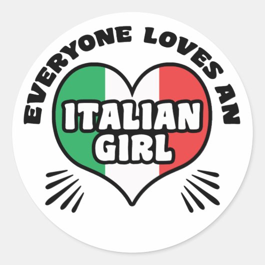 Sticker Rond Italienne (Devant)