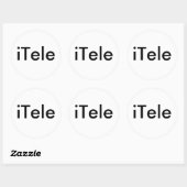 Sticker Rond iTele (Feuille)