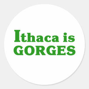 Sticker Rond Ithaca est Gorges
