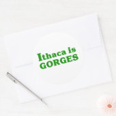 Sticker Rond Ithaca est Gorges (Enveloppe)