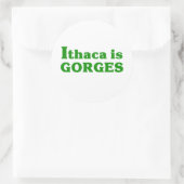 Sticker Rond Ithaca est Gorges (Sac)
