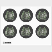 Sticker Rond ithaca falls (Feuille)