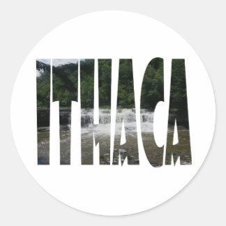 Sticker Rond Ithaca is Gorges