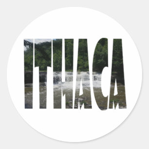 Sticker Rond Ithaque est Gorges