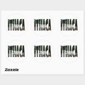 Sticker Rond Ithaque est Gorges (Feuille)