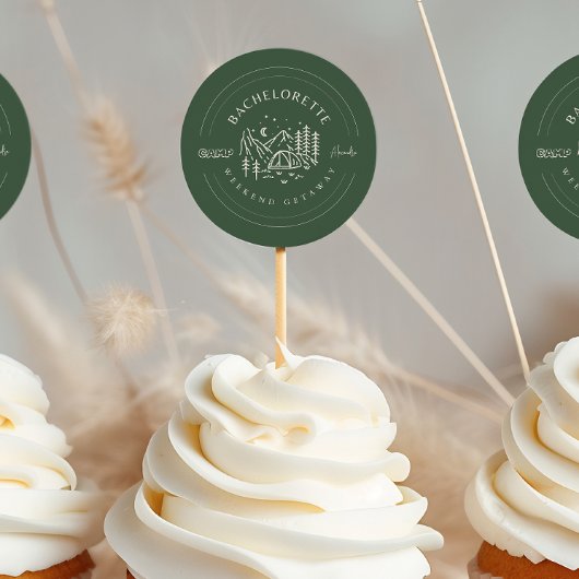 Sticker Rond Itinéraire du week-end du Camp Bachelorette