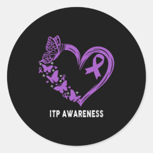Sticker Rond Itp Sensibilisation Coeur Itp Guerrier