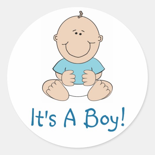 Sticker Rond It's A Boy (Devant)