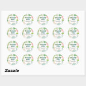 Sticker Rond It's a Boy Dinosaur Baby Shower  (Feuille)