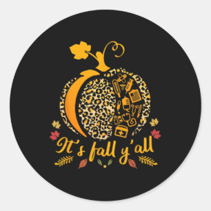 Sticker Rond Its Cas de Yall Pumkin Halloween Nurse Scrub Tops