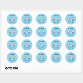 Sticker Rond It's Twin Boys!, Blue, Personalized Twin Babies  (Feuille)