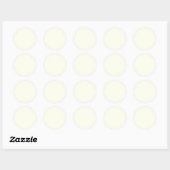 Sticker Rond Ivoire (Feuille)