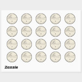 Sticker Rond Ivory & Black Her Favorite Wedding Favor   (Feuille)