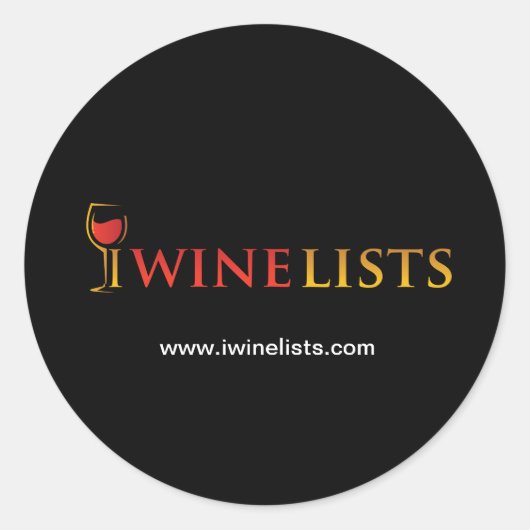 Sticker rond iWineLists (Devant)