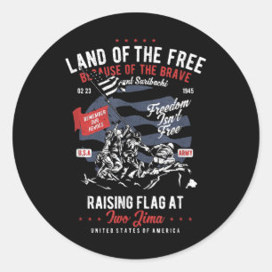 Sticker Rond Iwo Jima - Seconde Guerre mondiale