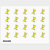 Sticker Rond Ixi jaune (Feuille)