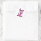 Sticker Rond Ixi rose (Sac)