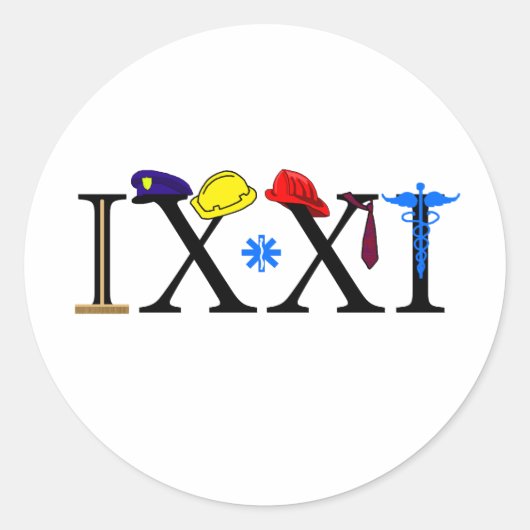 Sticker Rond IXXI Souvenez-vous 9-11 (Devant)