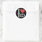 Sticker Rond J'❤️ aime BD Business Development Employé PERSONNA (Sac)