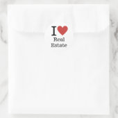 Sticker Rond J❤️aime l'immobilier sur mesure (Sac)