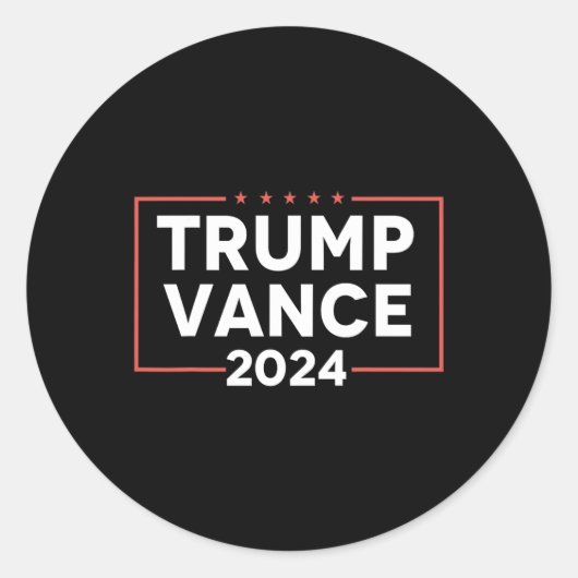 Sticker Rond J D Vance 2024 (Devant)