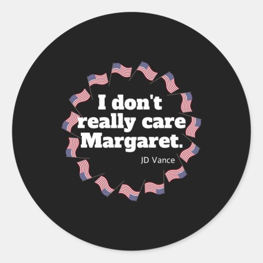Sticker Rond J.d Vance Interview de J.d. Vance ‘i Don’t Really (Devant)