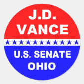 Sticker Rond J.D. Vance U.S. Senate Ohio 2022 (Devant)