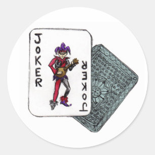 Sticker Rond J est pour le joker