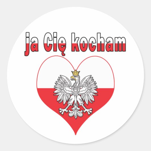 Sticker Rond ja Cie kocham Coeur de l'aigle (Devant)