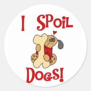 Sticker Rond J'abîme des T-shirts et des cadeaux de chiens