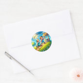 Sticker Rond Jack & Jill Nursery Rhyme Anniversaire (Enveloppe)