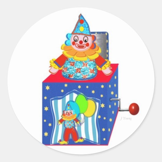 Sticker Rond Jack N the Box (Devant)