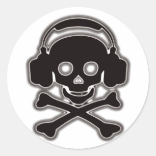 Sticker Rond Jack_noir