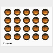Sticker Rond Jack o' Lantern (Feuille)