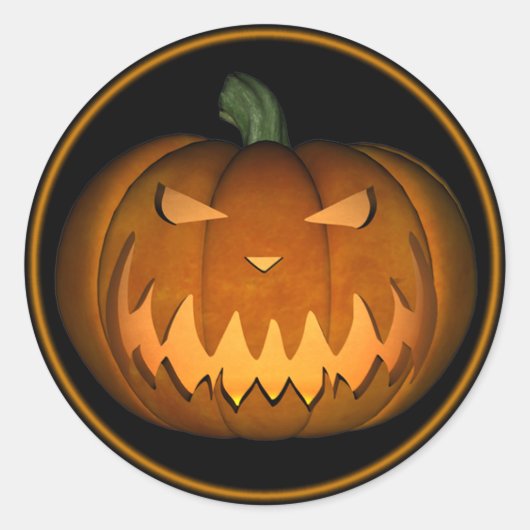 Sticker Rond Jack o' Lantern (Devant)